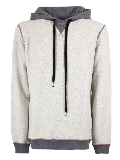 Shop N°21 Grey Cotton Reversed Hooded Sweatshirt In Grigio