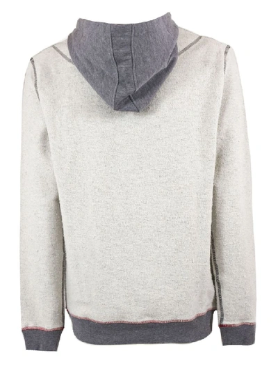 Shop N°21 Grey Cotton Reversed Hooded Sweatshirt In Grigio