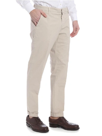 Shop Dondup Gaubert Trousers In Ivory