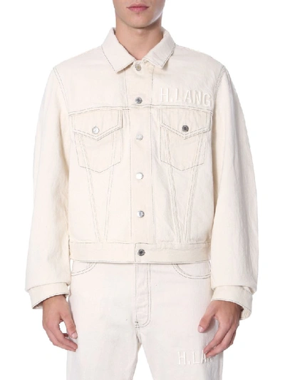 Shop Helmut Lang Masc Trucker Jacket In Bianco