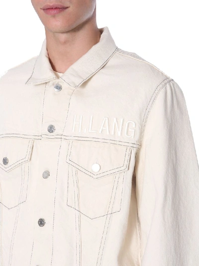 Shop Helmut Lang Masc Trucker Jacket In Bianco