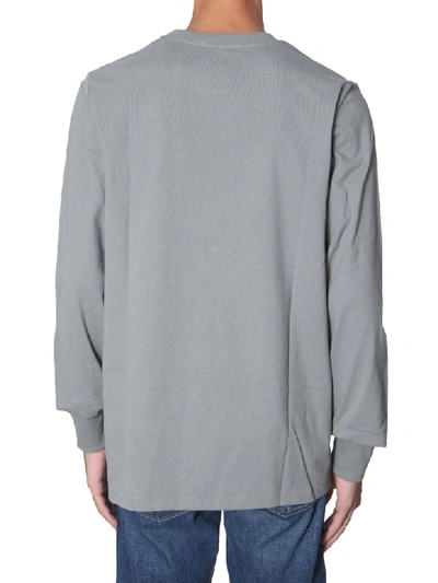 Shop Helmut Lang Crew Neck Sweatshirt In Grigio