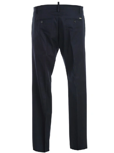 Shop Dsquared2 Pants In Navy
