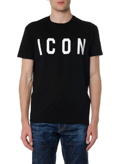 Shop Dsquared2 Black Icon Cotton T-shirt
