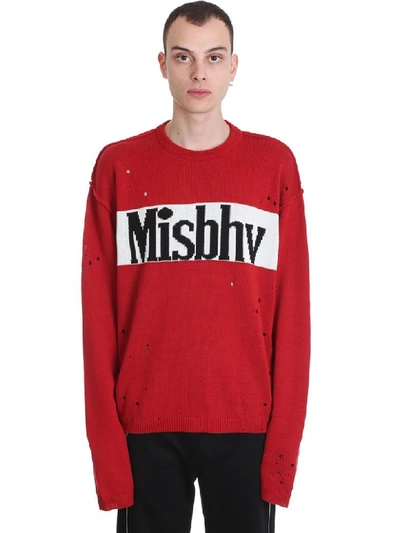 Shop Misbhv Knitwear In Red Wool