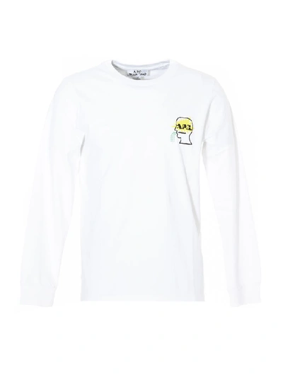 Shop Apc A.p.c. Molly Long Sleeves T-shirt In White
