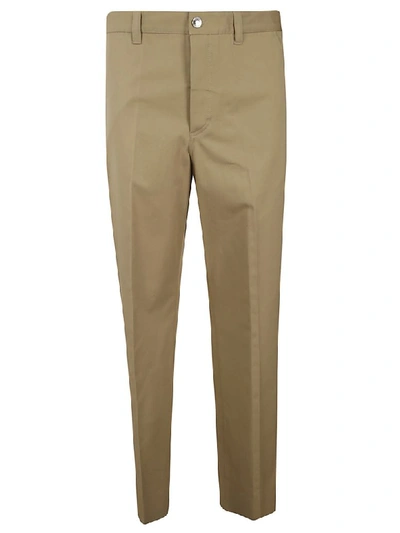 Shop Burberry Straight Leg Trousers In Honey