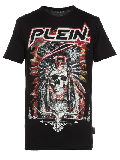 Shop Philipp Plein Cowboy T-shirt In Black