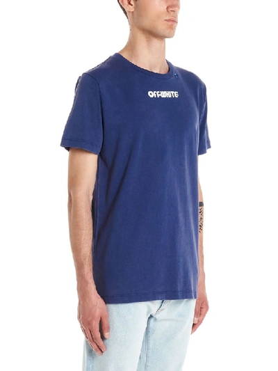 Shop Off-white Skull T-shirt In Blue