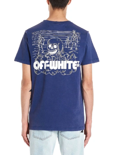 Shop Off-white Skull T-shirt In Blue