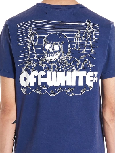 Shop Off-white Skull T-shirt In Blue