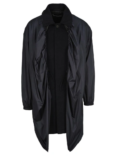 Shop Y/project Covered Coat In Navy