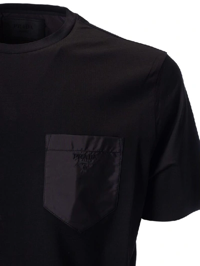 Shop Prada Chest Pocket T-shirt In Black