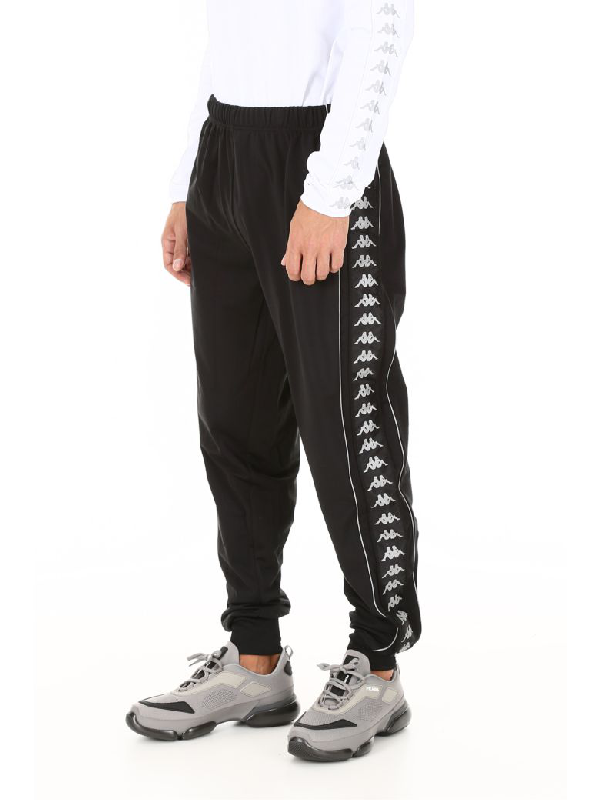 Kappa Joggers With Heritage Band In Black | ModeSens