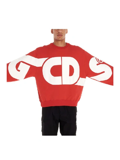 Shop Gcds New Macro Logo Sweatshirt In Red