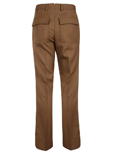 Shop Burberry Straight-leg Trousers In Brown
