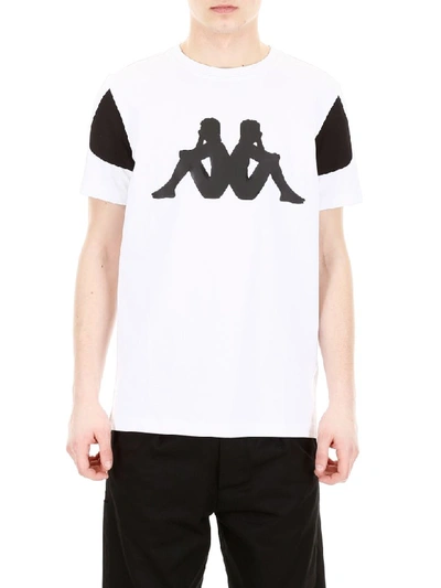 Shop Kappa Logo T-shirt In White Black (white)