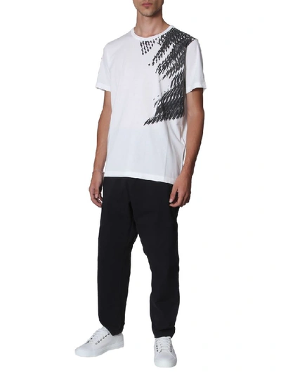 Shop Stone Island Shadow Project Round Neck T-shirt In Bianco