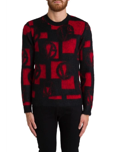 Shop Versace Gv Sweater In Rosso