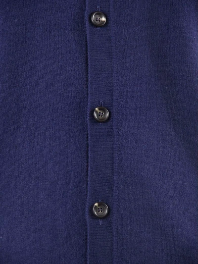Shop Kangra Blue Merino Wool Cardigan