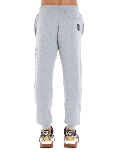 Shop Versace Pants In Grey