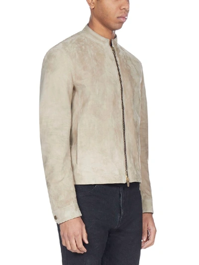 Shop Ajmone Suede Jacket In Tirolo