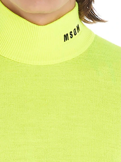 Shop Msgm Sweater In Giallo