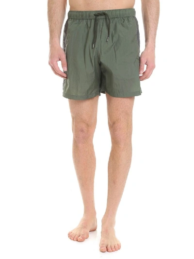 Shop Aspesi Boxer Sea In Verde Mimetico