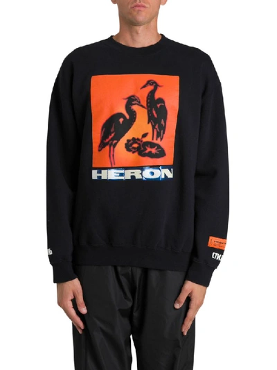 Shop Heron Preston Heron Printed Sweatshirt In Nero