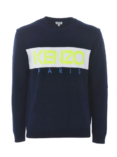 Shop Kenzo Sweater In Blu Notte