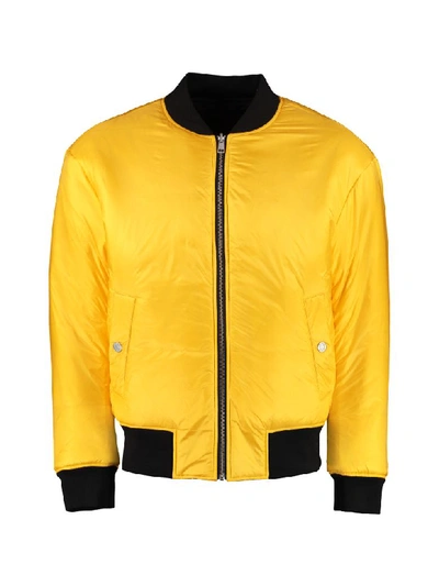 Shop Calvin Klein Jeans Est.1978 Reversible Bomber Jacket With Logo In Yellow