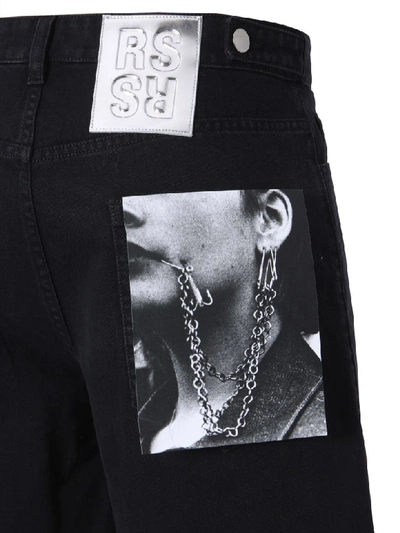 Shop Raf Simons Denim Shorts In Nero