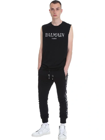 Shop Balmain Topwear In Black Cotton