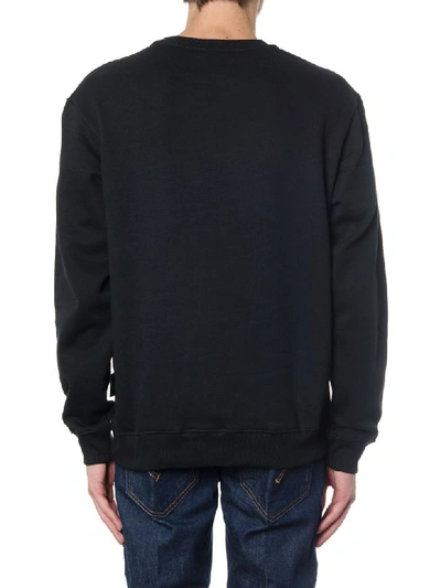 Shop Versace Jeans Couture Black Cotton Logo Sweatshirt