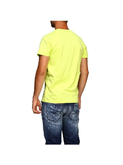 Shop Diesel Short-sleeved T-shirt With Maxi Logo Print In Yellow