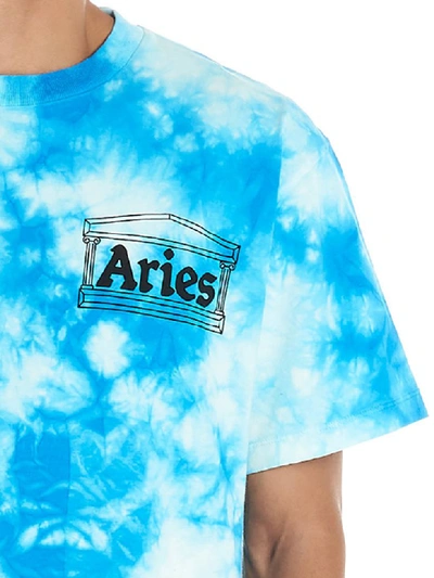 Shop Aries T-shirt In Light Blue