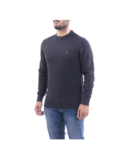 Shop Tommy Hilfiger Blend Cotton Sweater In Grigio