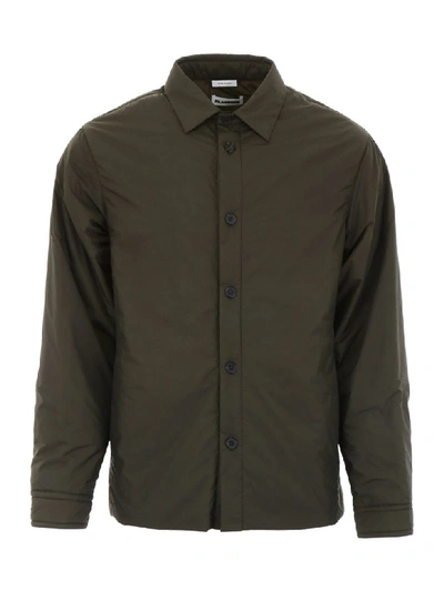 Shop Jil Sander Padded Shirt In Dark Green (green)