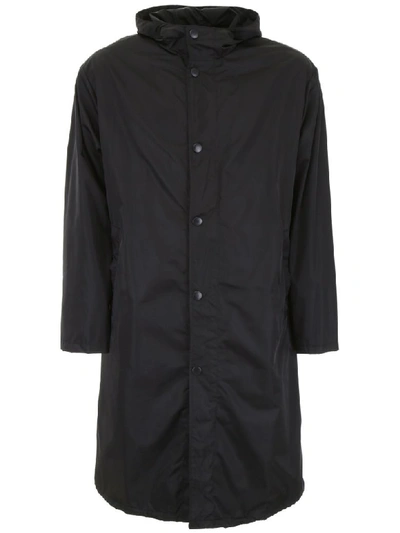 Shop Kenzo Logo Raincoat In Noir (black)