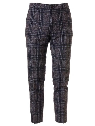 Shop Dolce & Gabbana Checked Trousers In Multicolor
