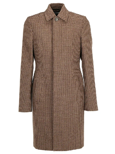 Shop Balenciaga Coat In Brown