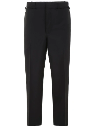 Shop Burberry Wool And Mohair Trousers In Black (black)