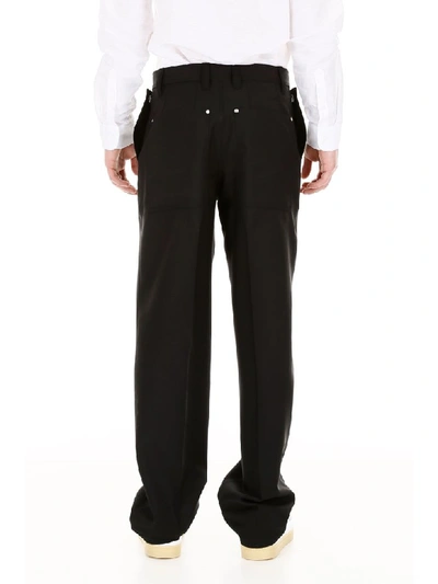Shop Burberry Wool And Mohair Trousers In Black (black)