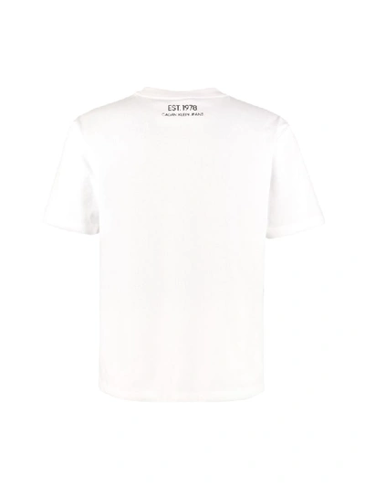 Shop Calvin Klein Jeans Est.1978 Printed Cotton T-shirt In White