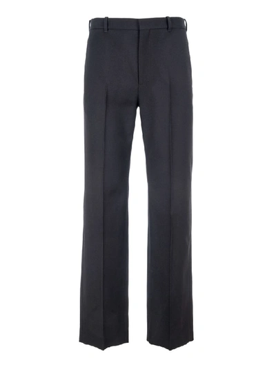 Shop Balenciaga Tailored Wool Pants In Black