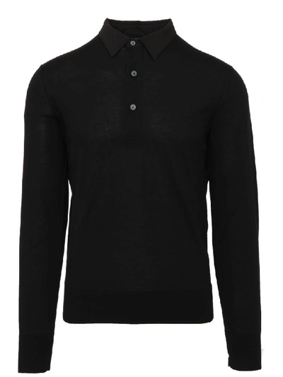 Shop Tom Ford Polo Shirt In Black