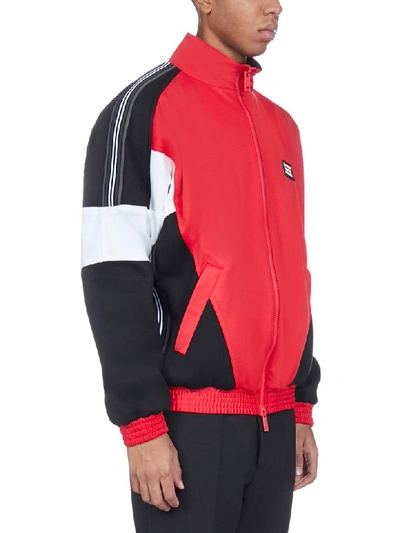 Shop Burberry Astala Zipped Fleece In Bright Red