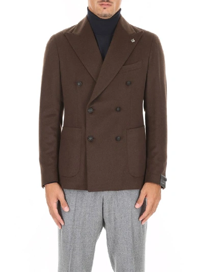 Shop Tagliatore Montecarlo Blazer In Brown (brown)