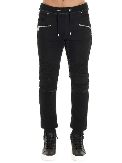 Shop Balmain Pants In Black