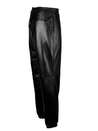 Shop Burberry Trousers In Black